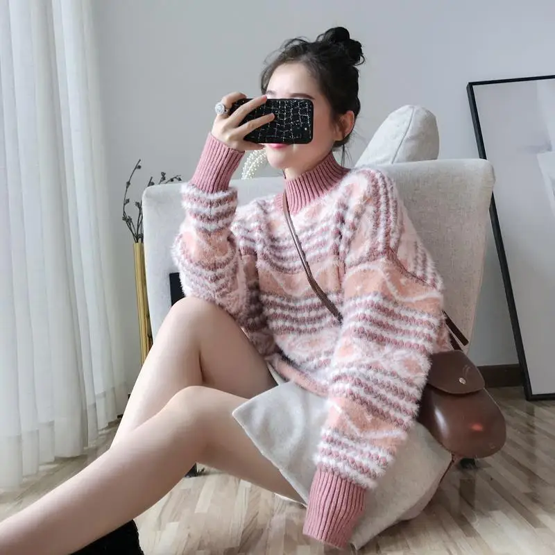 

2021 Ins Fashion New Women Sweaters Winter Thick Pullovers Women Knit Fashion Jumpers Sweater