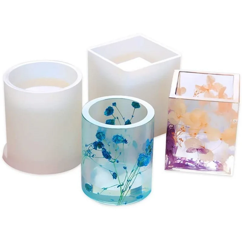 

Cuboid Cylinder Storage box Pen container Silicone Mold for Jewelry Making Resin Silicone mold tool DIY UV epoxy resin crafts