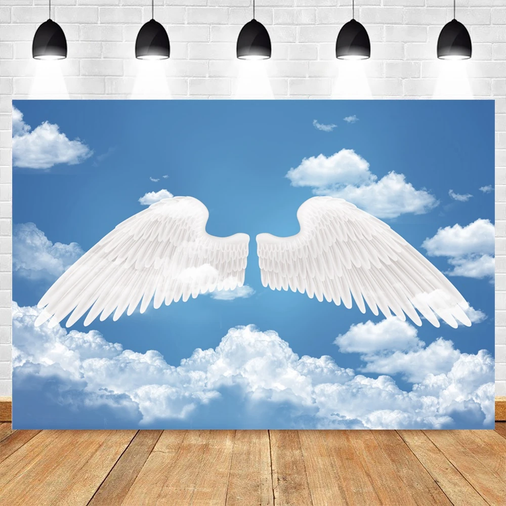 Yeele ко дню рождения с крыльями ангела голубое небо фон для фотосъемки
