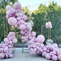 158pcs double maca purple black color latex balloons garland kit arch wedding decorations baby shower home decors party supplies