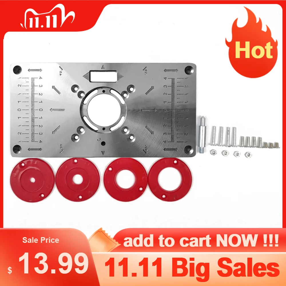 

Многофункциональная фрезерная пластина для стола, деревообрабатывающие скамейки, алюминиевые, деревянные триммер роутера, модели гравиро...