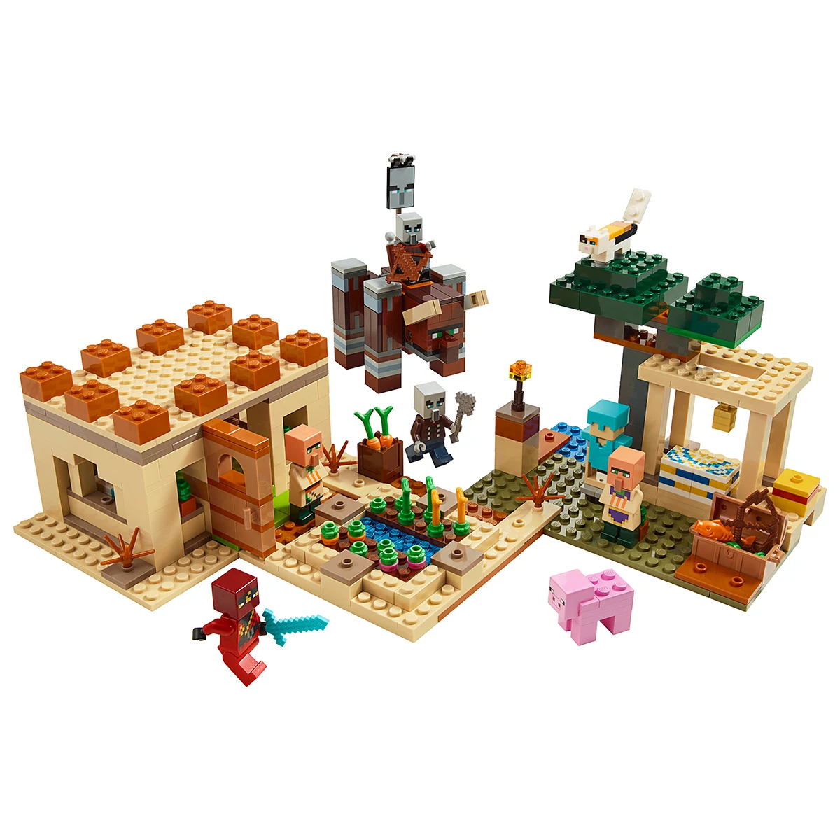 

580pcs Compatible 21160 myworld The Villager Raid building block Toy