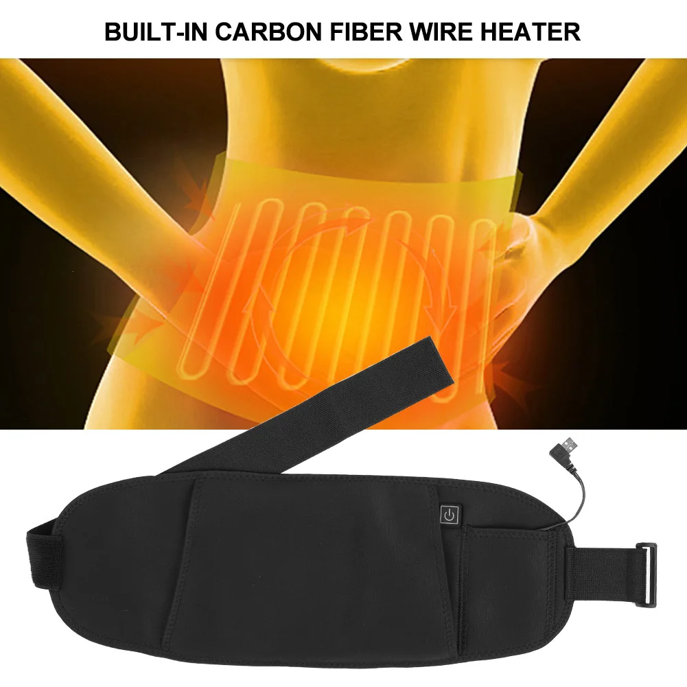 

With Usb Cable Electric Heating Waist Pad Waist Warmer Corset Belt For Women Low Back Lumbar Support Pain Relief Uterus WarmBelt
