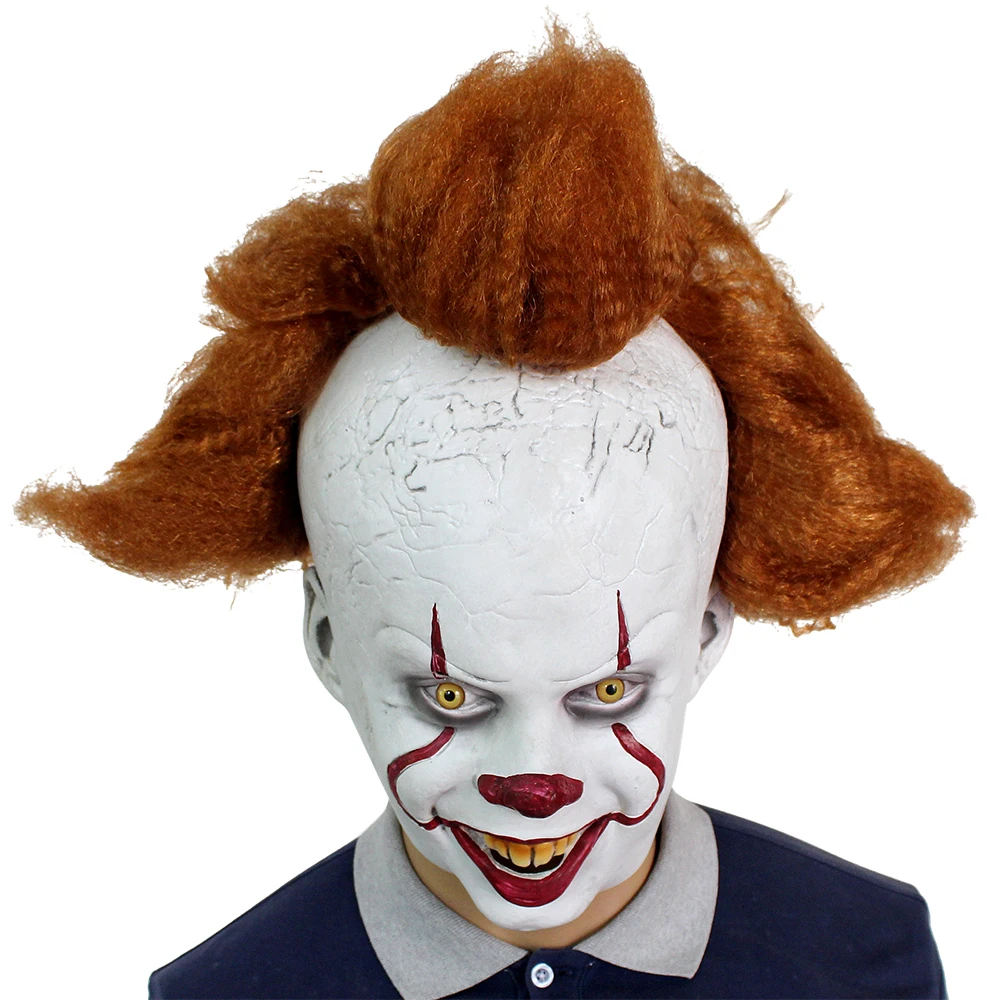 Фильм It Chapter 2 Pennywise Клоун Маска Латекс страшный Хэллоуин карнавальные костюмы реквизит маска для вечеринки Косплей