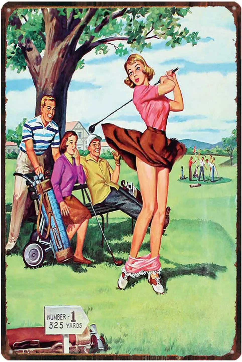 

YAYITAI Metal Signs Vintage Russian Cartoon Plaque Iron Painting Pin Up Sexy Girl Tin Sign Pub Cafe Shop Home Wall Decor