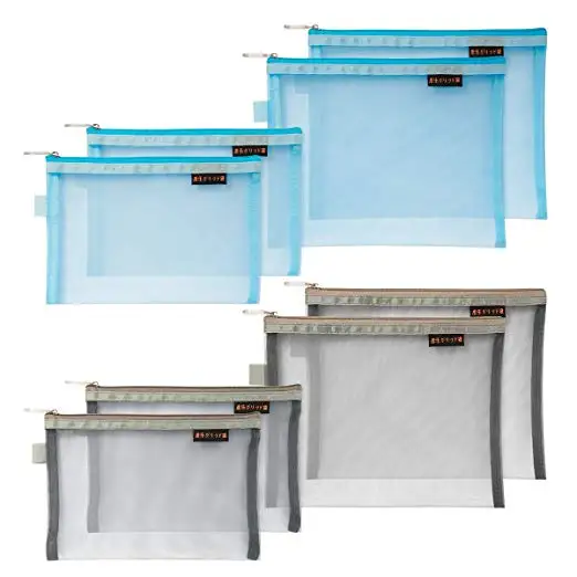 Прозрачный чехол для карандаша сетчатые мешочки на молнии 8 упаковок|Пеналы| |