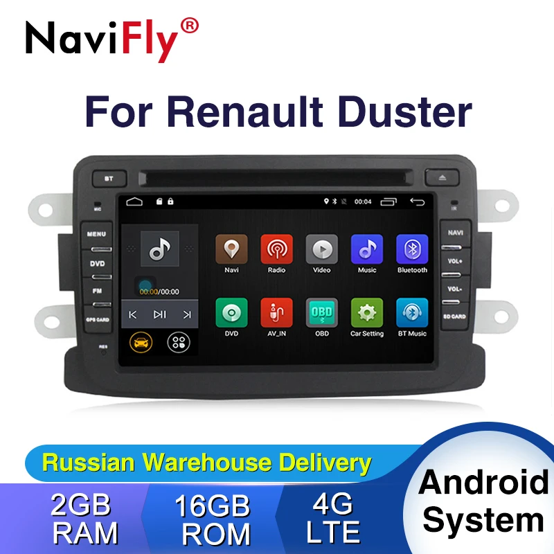 Европейский склад Android автомобильный мультимедийный для Duster Dacia Sandero Capture Lada Xray 2