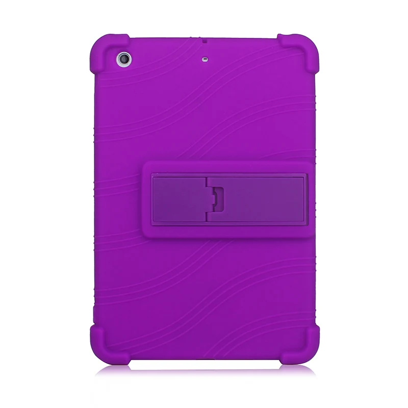 Фиолетовый SZOXBY для Apple Ipad Mini 1 2 3 7,9 дюймов силиконовый чехол для планшетных ПК анти-осенний Корпус кронштейн Hockproof ударопрочный Стенд мягкий чехол - Цвет: Фиолетовый