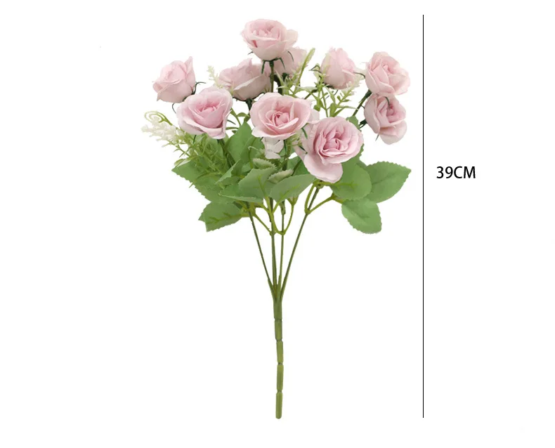 

1 Bunch Of 10 Heads Peony Rose Camellia Silk Artificial Flower For Wedding Indoor High Quality Bouquet Living Room Decoration