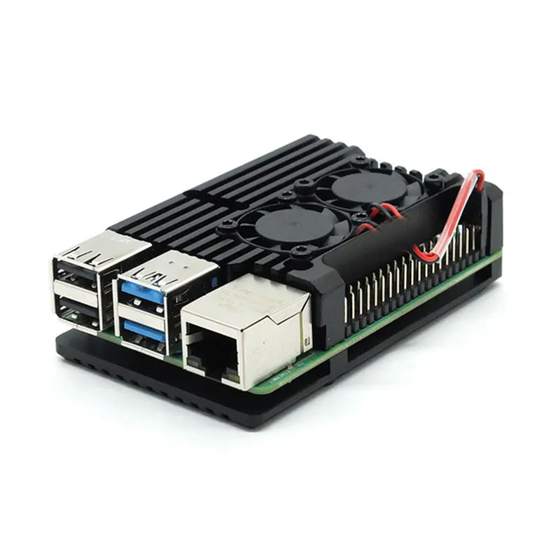 Оригинальный Raspberry Pi 4 2 ГБ ОЗУ + Алюминиевый адаптер 3 А для питания с микрокабелем