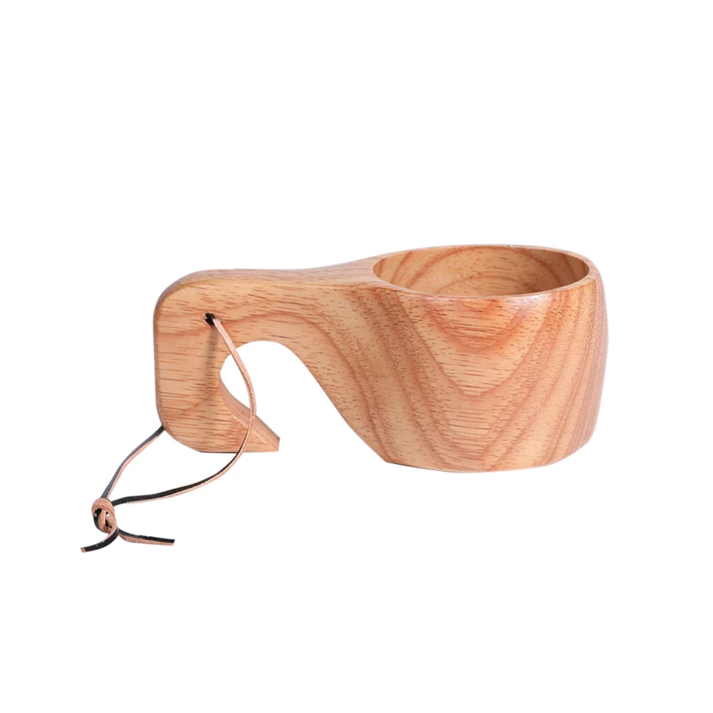 

Solid Wood Simple Portable Coffee Cup Multifunctional Salad Bowl Lightweight & Eco-Friendly Traditional Wooden Cup for Tea