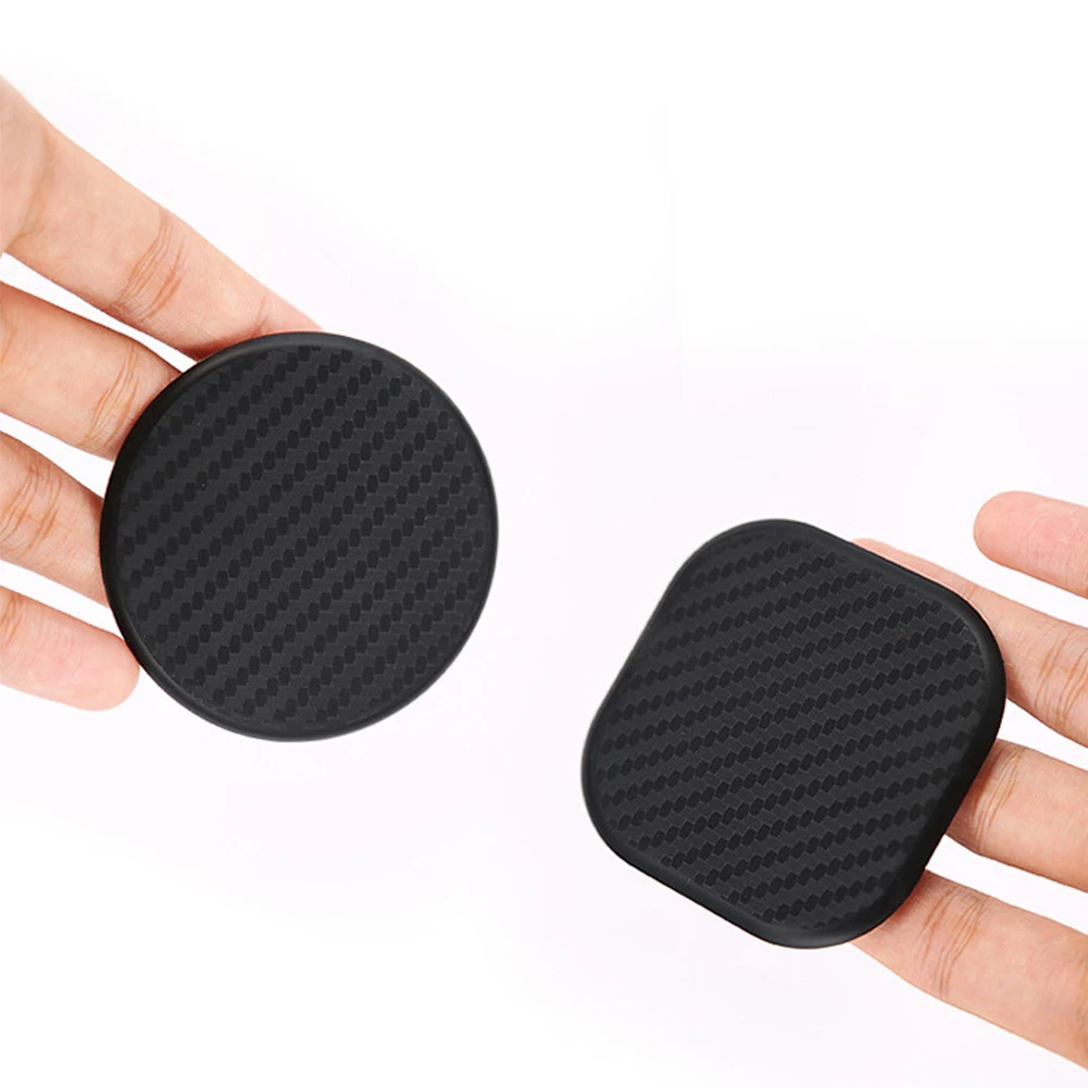 

2Pcs High Quality Non-slip Elastic Durable Carbon Fiber Look Car Auto Water Cup Slot Non-Slip Mat Pad Accessories