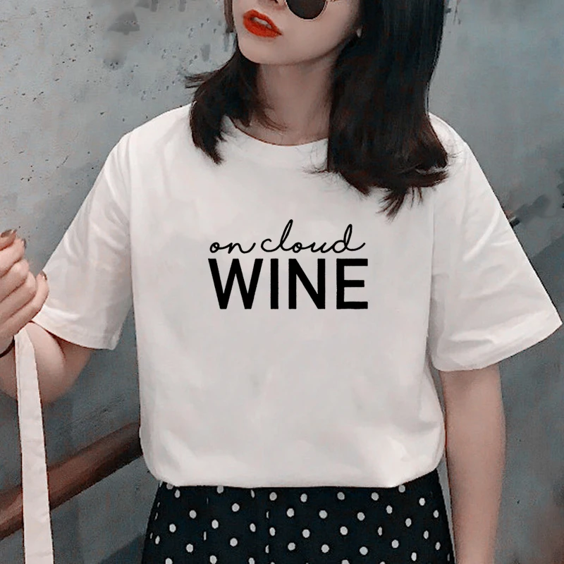 Женская хлопковая футболка с коротким рукавом круглым вырезом и принтом | одежда