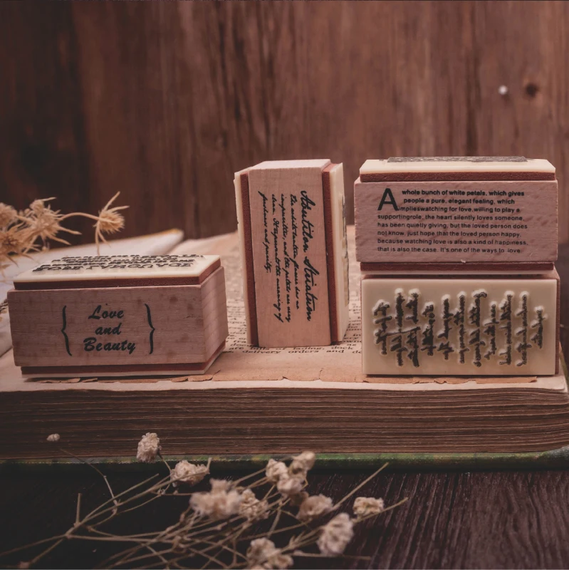 Ретро Цветы английская стихия штамп DIY винтажные деревянные и резиновые штампы