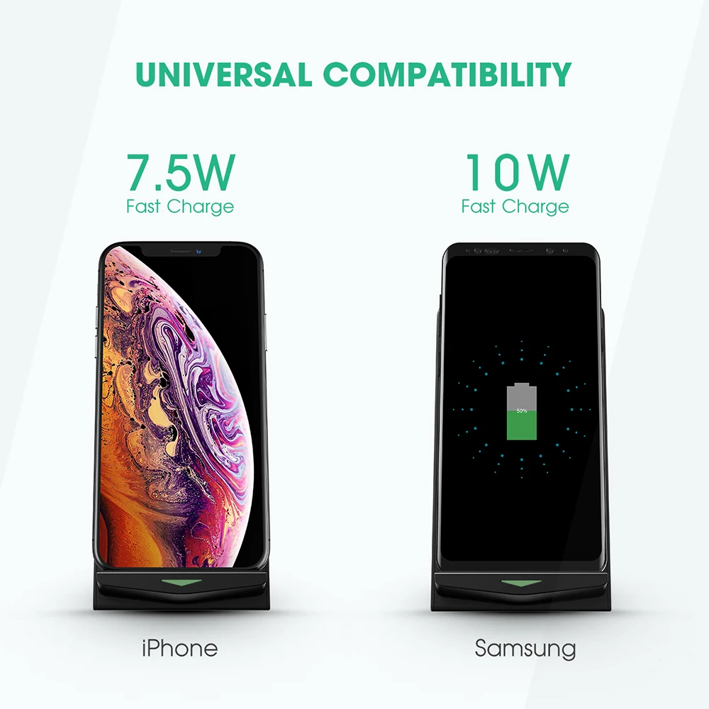 Беспроводное зарядное устройство Seneo PA153 10 Вт быстрая зарядка Samsung S10 S9 Note 9 7 5 для