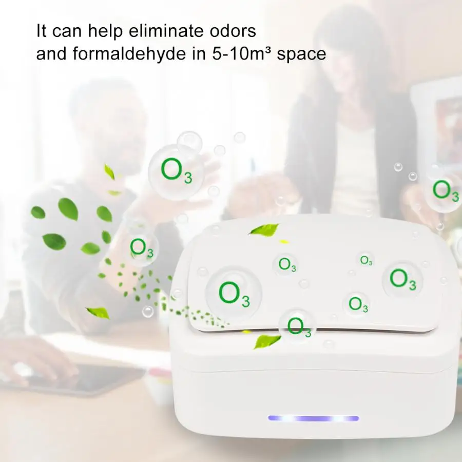 

purificador de aire USB Portable Multifunctional Air Odor Purifier Ozone Generator for Car Home Wardrobe Cabinet