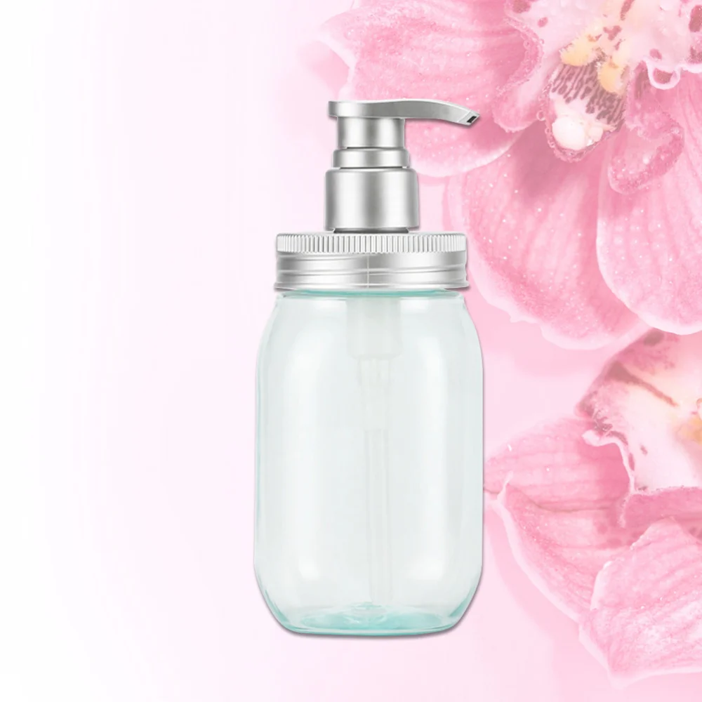 

1pc 450ml Transparent Cosmetics Bottle Portable Body Shampoo Wash Shampoo Pump Bottle Container Big Mouth Lotion Sub Bottle (Pin