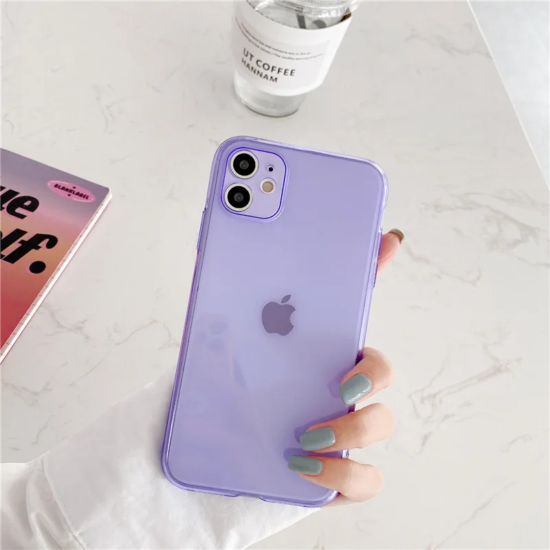 Модный флуоресцентный неоновый чехол для телефона iPhone 11 Case SE 2020 Pro Max XR XS X 8 7 Plus