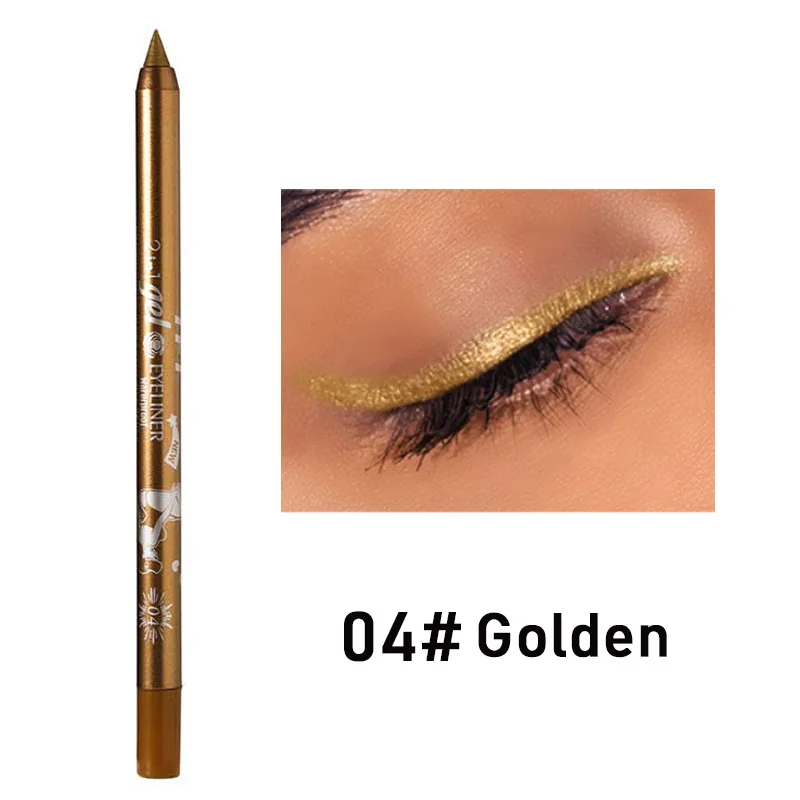 Новинка 10 цветов Подводка для глаз гелевая ручка шелковистая Золотая белая