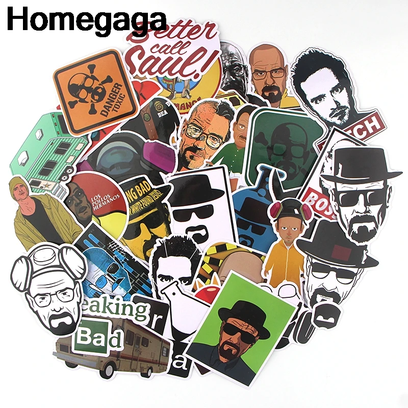 Homegaga 34 шт. разбивая Bad 90s искусство картина из 5 частей стены ноутбук телефон багаж Скрапбукинг альбом наклейки пакеты D2303