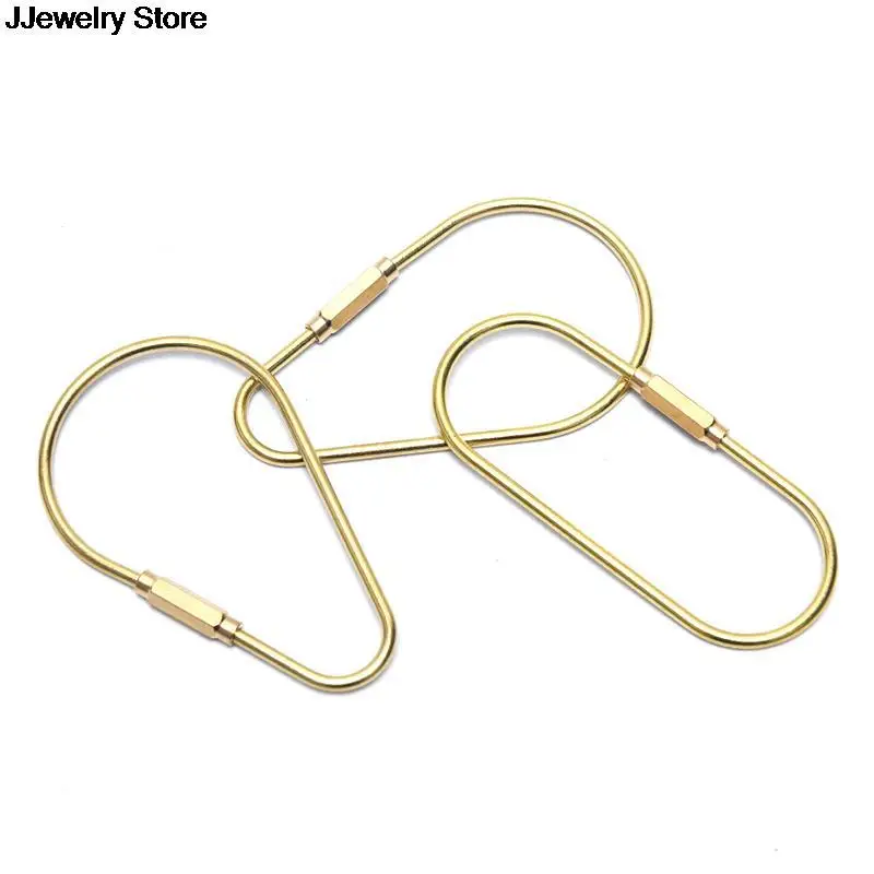 1 шт. латунный брелок с Замком D золотистого цвета для кемпинга аксессуары |