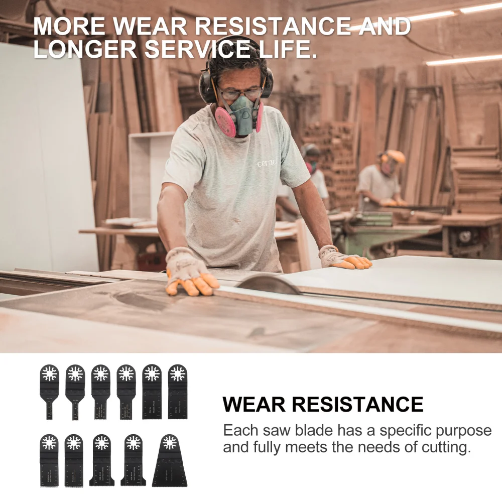 

11pcs Multi-Function Oscillating Tools Trimmer Accessories