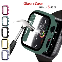 glasscase for apple watch serie 5 4 44mm 42mm 40mm iwatch 3 38mm tempered bumper screen protectorcover apple watch accessories