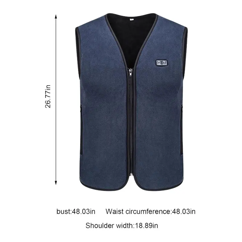 

Adjustable Temperature Charging Heated Vest USB Self-heating Winter Electric Vest Washable Foldable Sleeveless Jacket