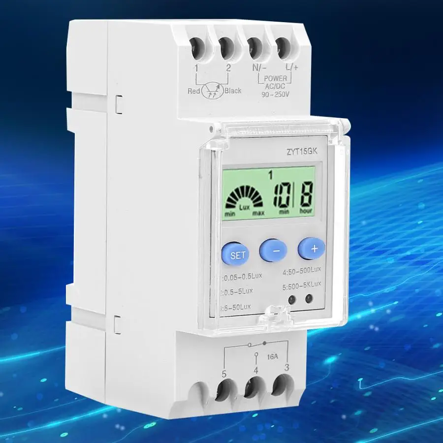 Переключатель управления освещением с временным реле раньше 90 250 В цифровое