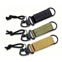 tactical gear keychain clip adjustable for camping hiking shooting carabiner hanging hooks
