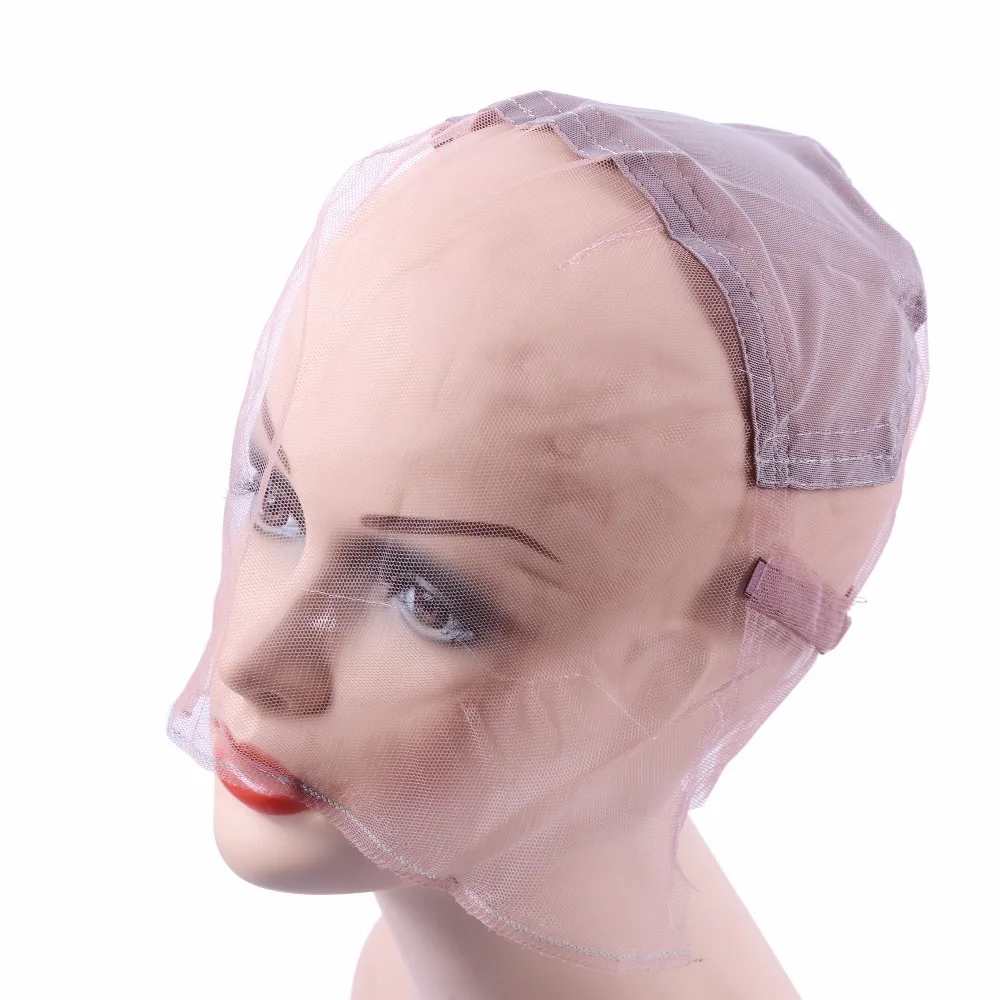 1Pc Full Lace Wig Cap Base For Making Hand Made Wigs With Adjustable Straps Glueless Weaving Customize Hairnets | Шиньоны и парики