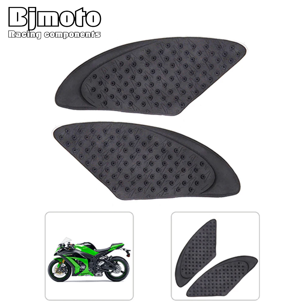

BJMOTO Motorcycle Sticker Gas Fuel Tank Pad Side Knee Grip Protector Decals Motorbike For Kawasaki ZX10R ZX 10R ZX-10R 2006-2007