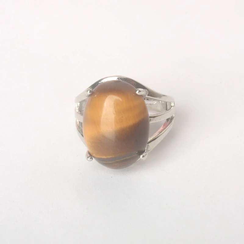 Новое посеребренное овальное Смешанное Кристальное кольцо с изменяемым