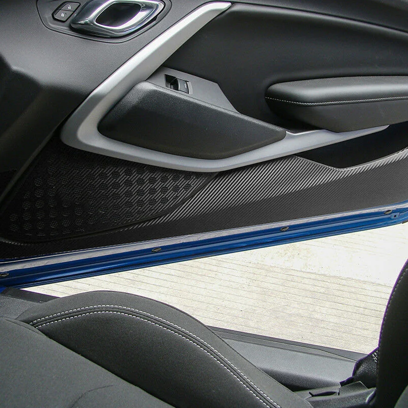 

Carbon Fiber Anti Kick Sticker Car For Chevrolet Camaro 2017+ Vinyl Accessories Anti Scratch Cover Portable