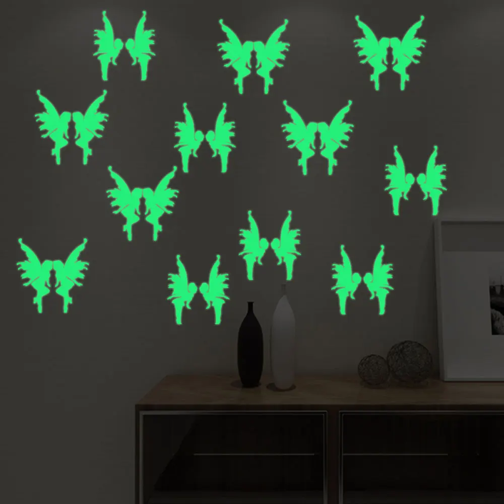 

Little Fairy Wall Sticker Glow In The Dark Luminous Fluorescent Baby Wall Stickers Home Decor Decals