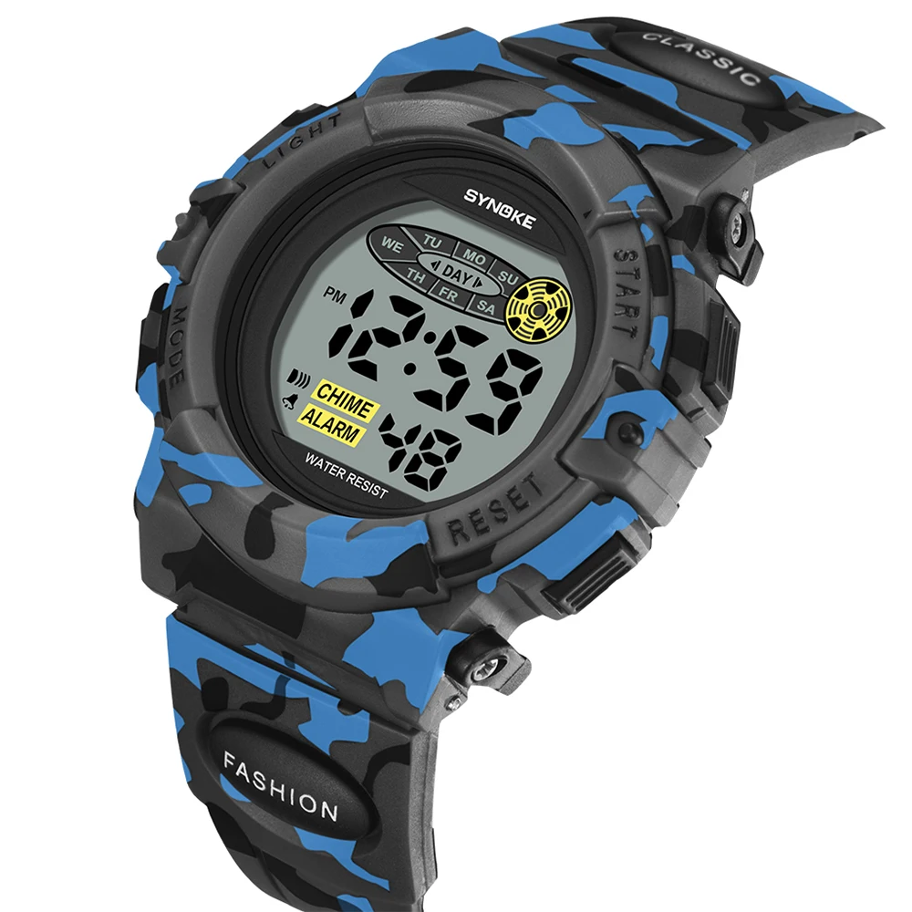 Детские часы военные наручные детский будильник силиконовые светодиодные