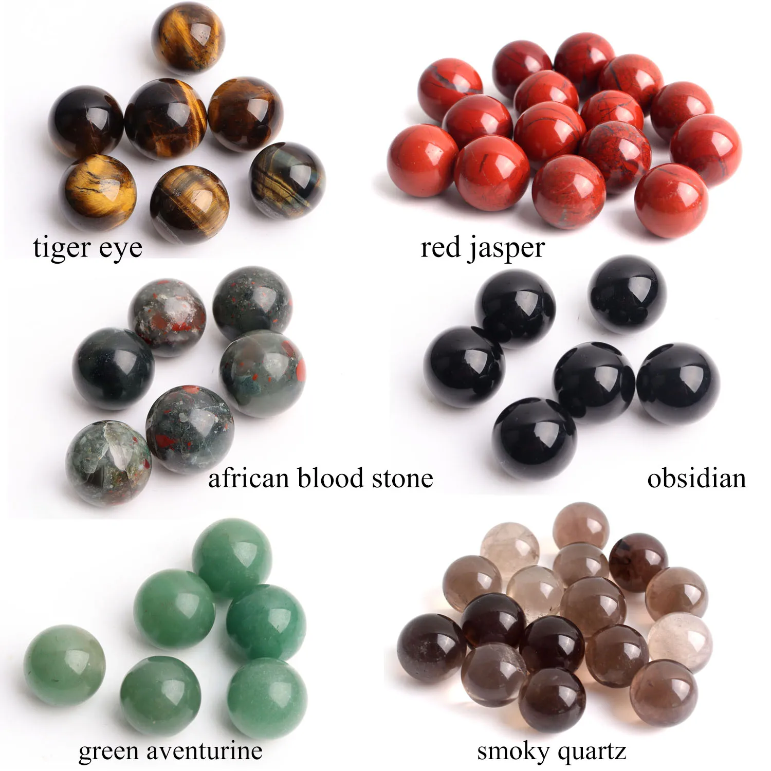 

7pcs/SET Natural Crystal Chakra Beads 2cm Spheres Amethyst Round Ball Agate Gemstones Healing Birthday Gift Home Decor
