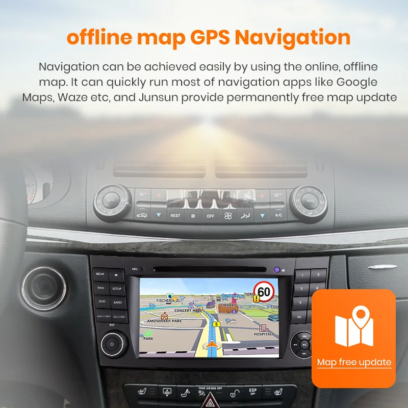 AWESAFE PX9 for For Mercedes Benz W211 E300 CLS/W219 Car Radio Multimedia video player GPS No 2 din Android 10.0 2GB+32GB | Автомобили и