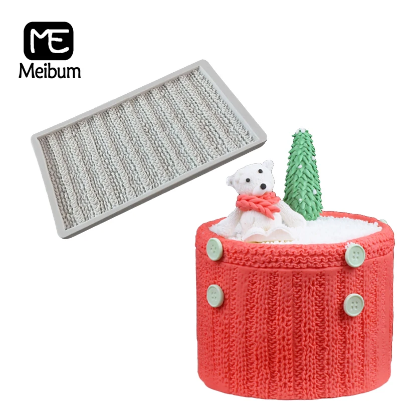 Meiбам шерстяная вязаная кружевная силиконовая помадная форма для торта детская