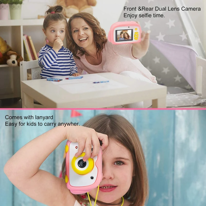 

Kids Camera, Digital Kids Selfie Camera with 2 Inch Sn, Toddler Camera for Kids 3-12 Year Old Boys Girls