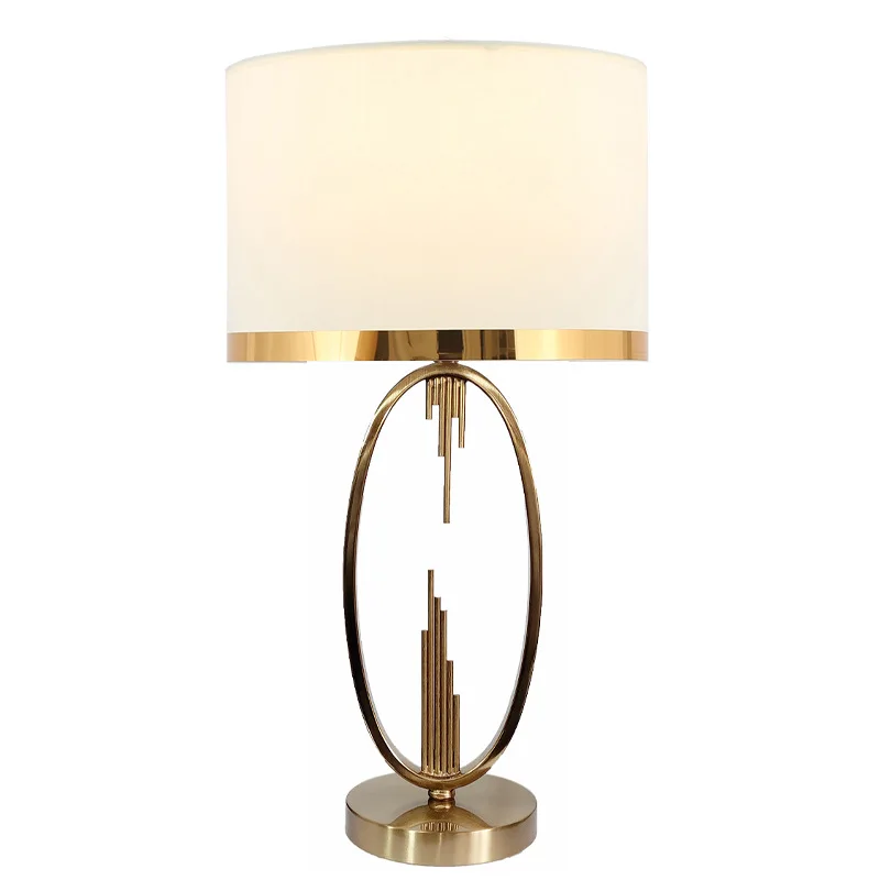 

Modern Metal Pipe Shape Table Lamps Living Room Home bedside Lamp Fabric Bedroom Lamp Luminaire home decoration desk lamp