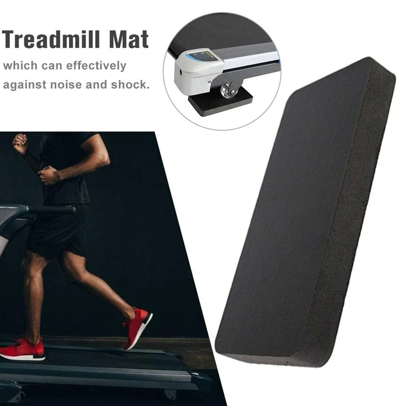 

6PCS Treadmill Mat Sound Insulation Cushion Exercise Equipment Mat with High Density Rubber