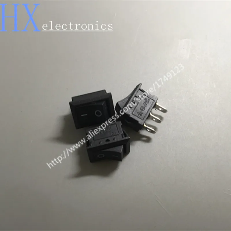 Hot sale 20PCS /LOT 15 * 21 KCD1 21MM three-legged rocker switch two tranches of the black power 3 feet 2 files | Обустройство дома