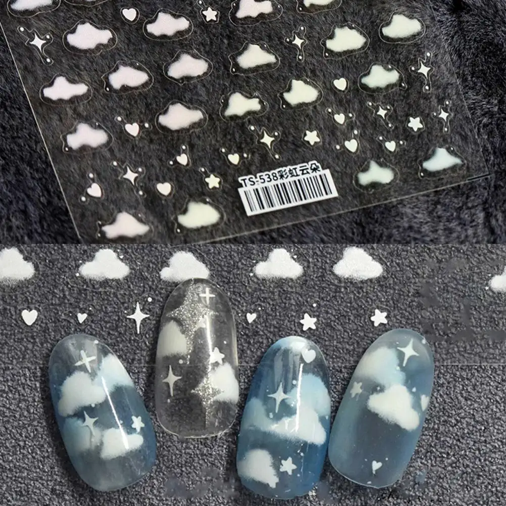 

Cloud Pattern Design Nail Art Stickers Decoration For Manicure Accessories Winter Beauty Decal