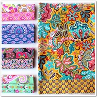 new 100145 ethnic style flower cotton fabric quilting clothes home textile bedding sewing needlework diy doll patchwork cloth