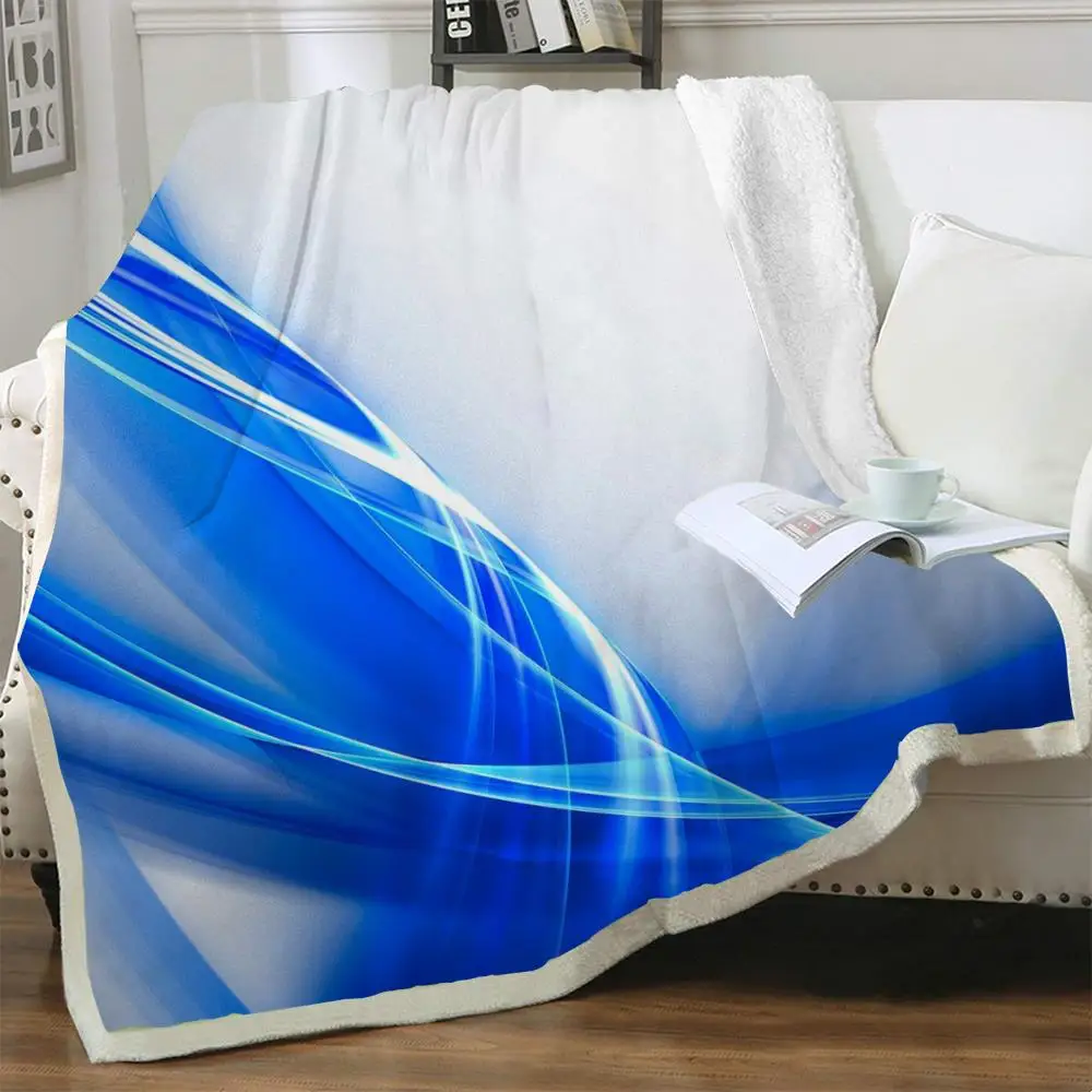 

NKNK Brank Dark Blue Blankets Abstract Blankets For Beds Psychedelic Thin Quilt Art Bedspread For Bed Sherpa Blanket Animal