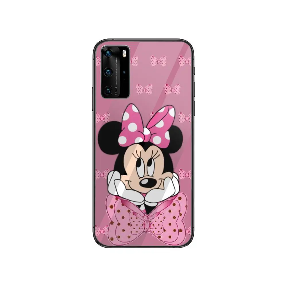 

Disney Mouse Minnie Pink Lovely Phone Case For Huawei P 40 30 20 10 9 8 Lite E Pro Plus Black Etui Coque Painting Hoesjes comic