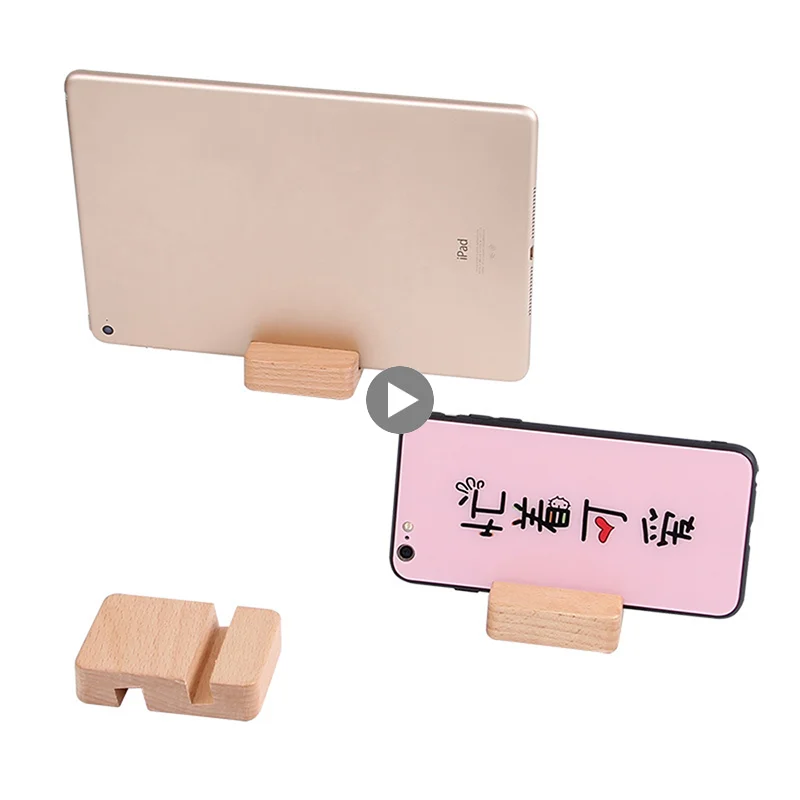 

Desktop Tablet Holder Table Cell Support Desk Universal Mobile Phone Holder Wooden Double Slot Wood Bracket For IPhone 11 IPad