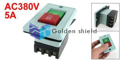 QKS2-5 On/Off Self Locking Push Button Switch 3 Phase 3P 380V AC 5A | Обустройство дома