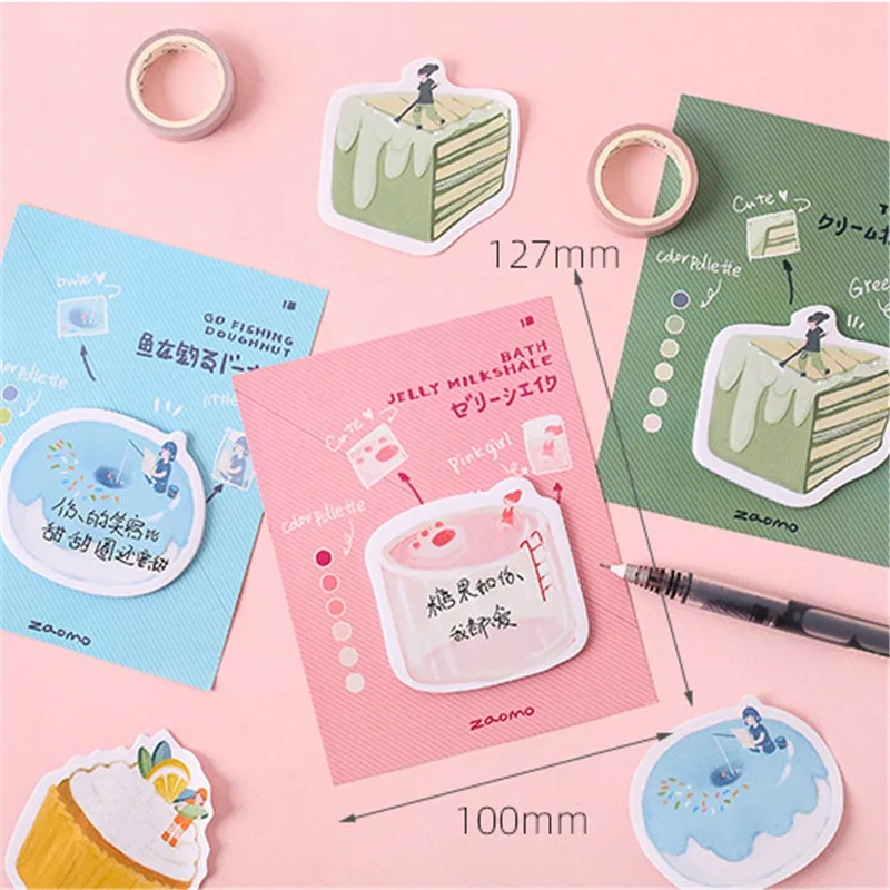

Cake Sticky Notes Stickers Bread Dessert Series Diary Decoration Stickers Diary Scrapbooking Paper Creative Office Stationary